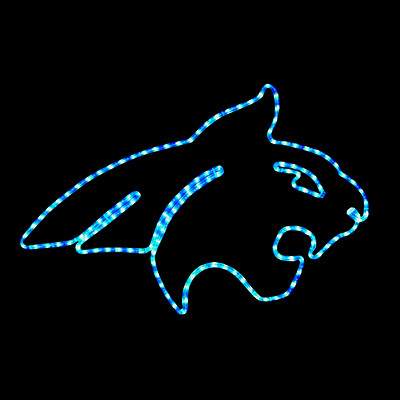 30 inch blue led rope light montana state university bobcat motif