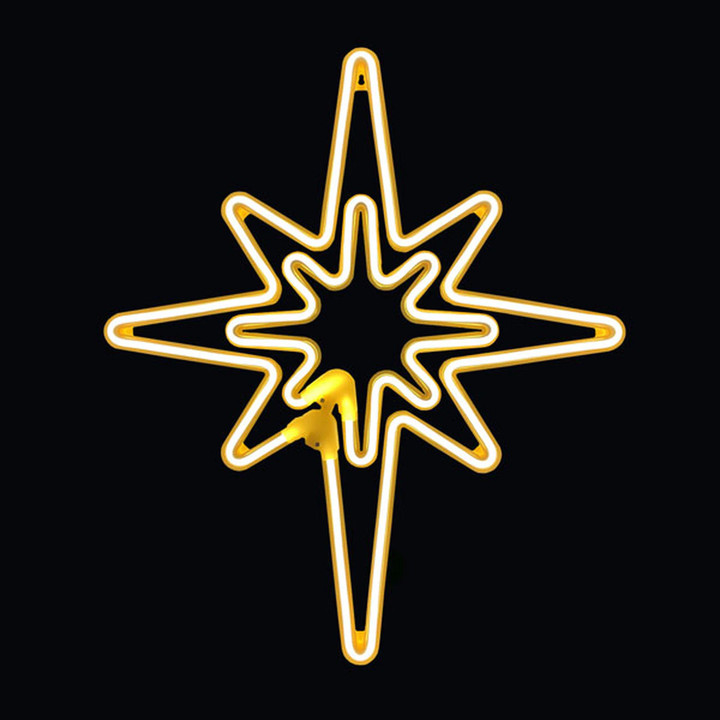 LED Neon Strip Light Star Decoration - Lighted Sign - Warm White - 20.5 Inch