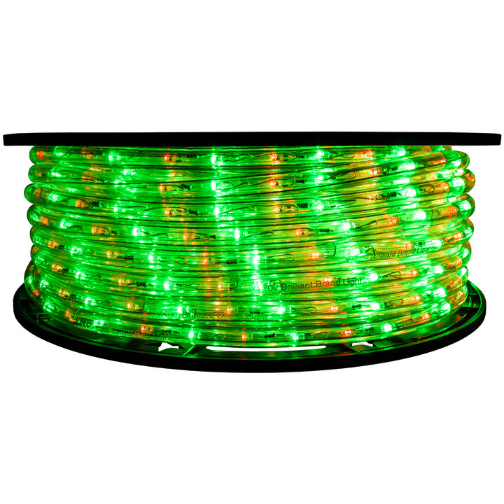2 Color Red & Green LED Christmas Rope Light - 120 Volt - 148 Feet