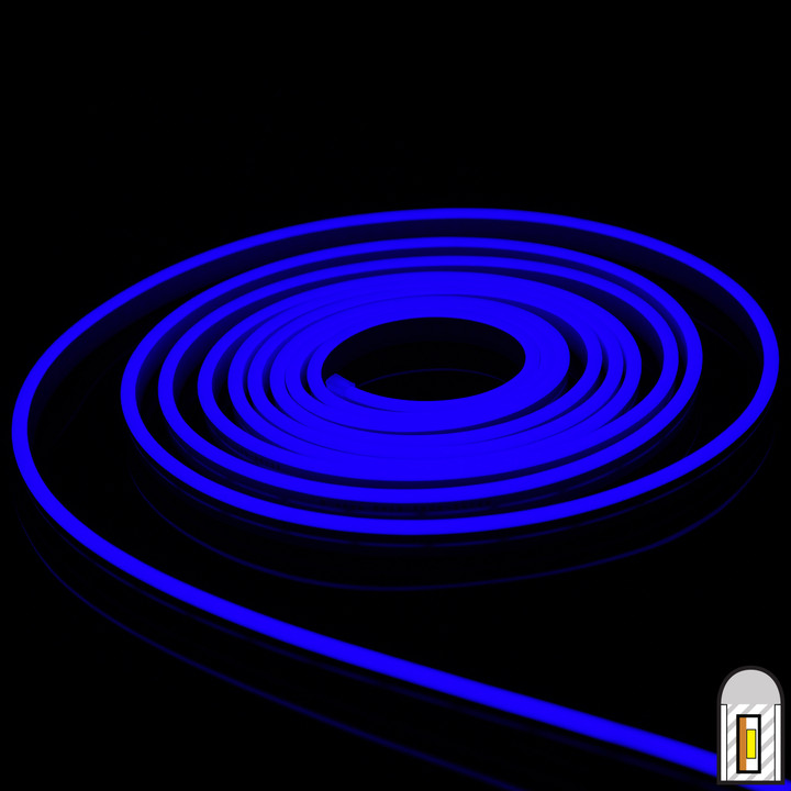 Blue Mini LED Neon Strip Light - 12 Volt - 16.4 Feet