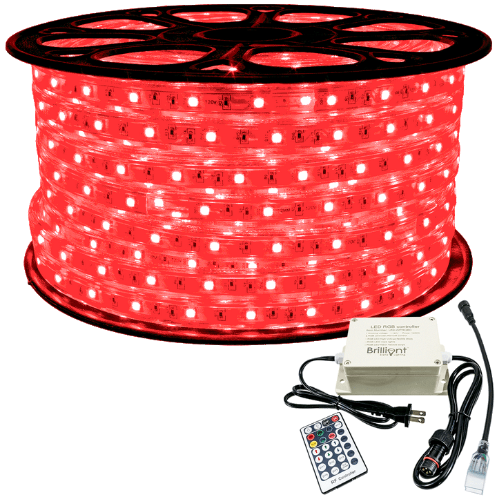 RGB Color Changing LED Strip Light - 120 Volt - High Output (SMD 5050) - 148 Foot Bundle