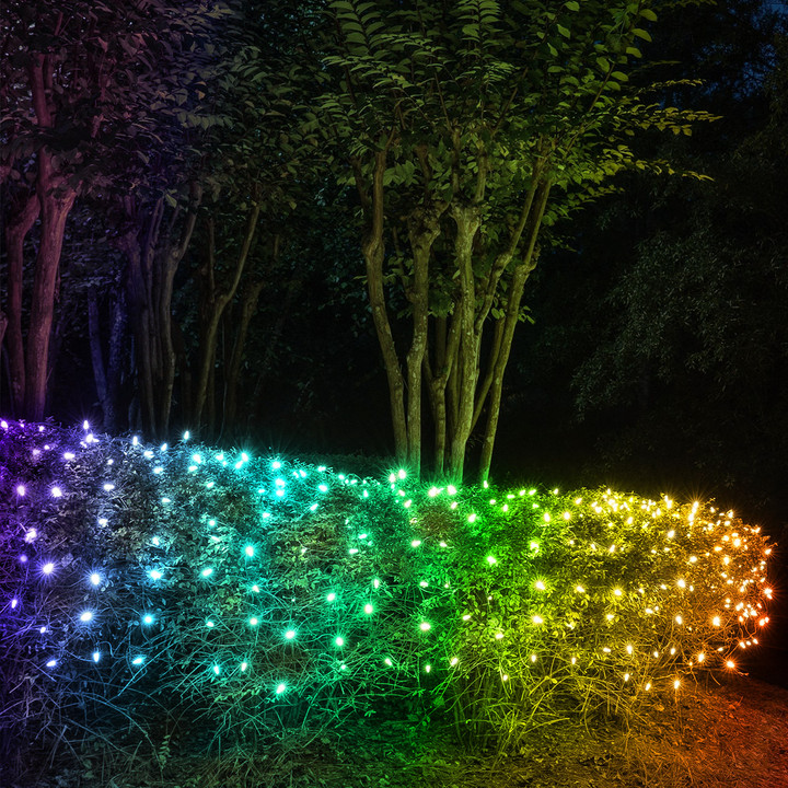 400 LED 6.5 Foot x 6.5 Foot RGB Color Changing Chasing PLC LED Net Lights