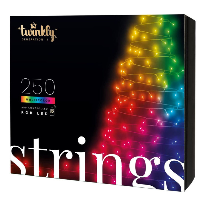 Twinkly Smart Lights - 250 LED RGB Multicolor Chasing String Lights - Generation II - BT+WiFi - 65.5 Feet