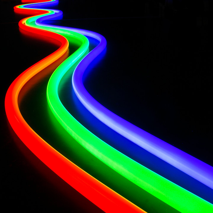 Neon Color Led Roo 24V RGB 360 Round LED Neon Rope Light 16.4' | Birddog Lighting