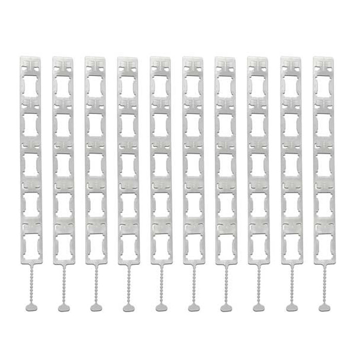 No Wrap Straps For Christmas String Light Decorating - Mounting Clip Alternative - 10 Pack