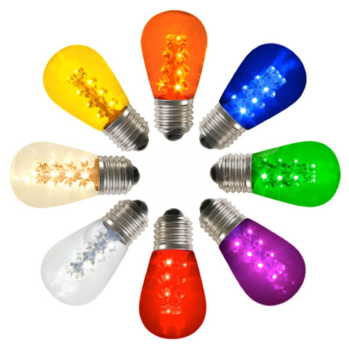 S14 LED Transparent Sign Bulb - 16 LEDs Per Bulb - E27 Base