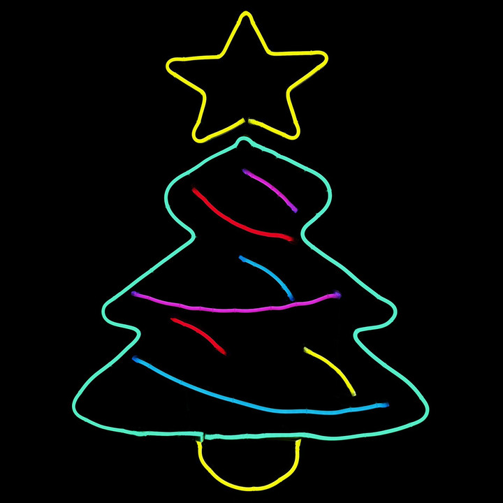 LED neon sign, christmas tree