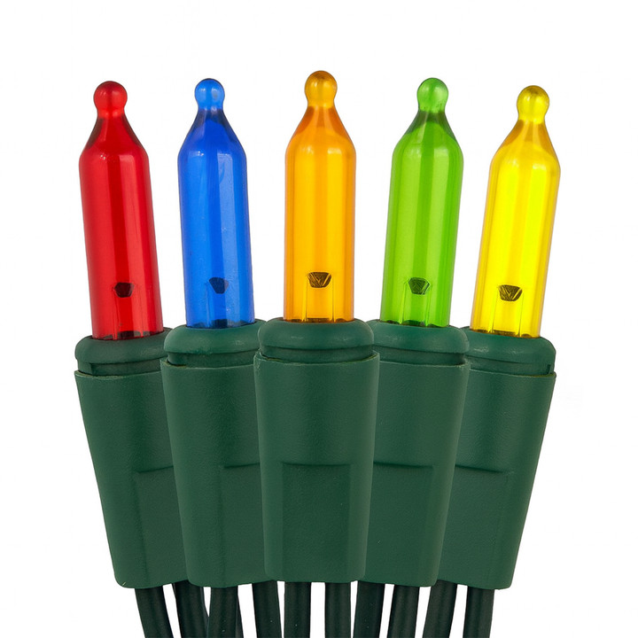 Red, blue, amber, green, yellow string light multicolor