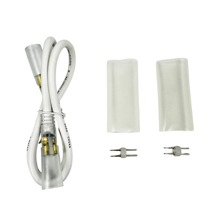 Female to Female extension for RGB Color Changing Chasing LED Rope Light with Sparkle Effects - 120 Volt 3/8 inch - 2 Foot