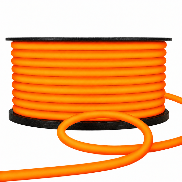 Orange 1/2" Round LED Neon Rope Light - 120 Volt - 148 Foot Spool
