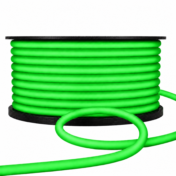 Green 1/2" Round LED Neon Rope Light - 120 Volt - 148 Foot Spool