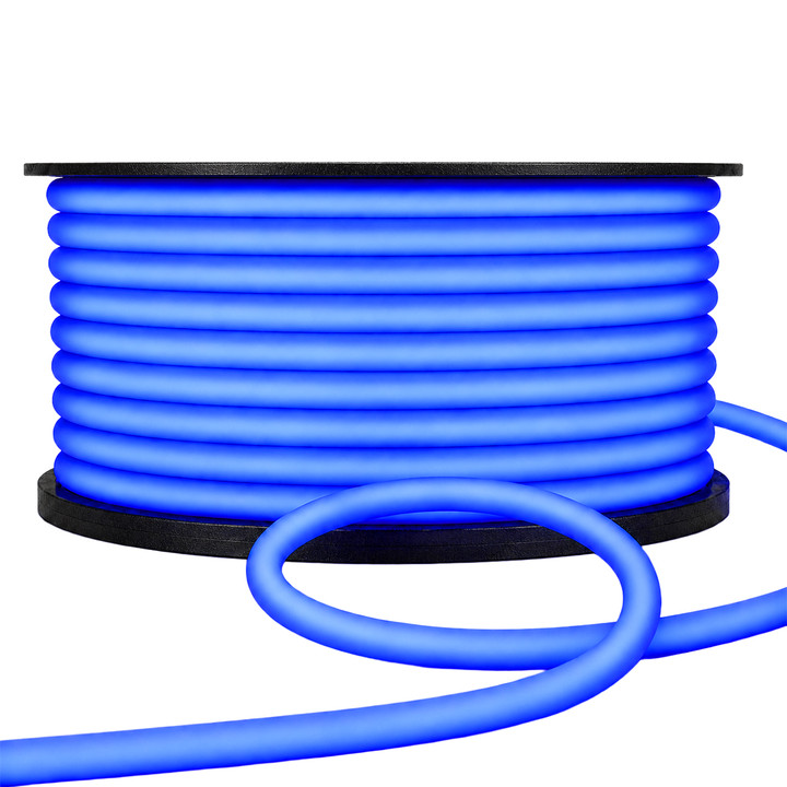 Blue 1/2" Round LED Neon Rope Light - 120 Volt - 148 Foot Spool