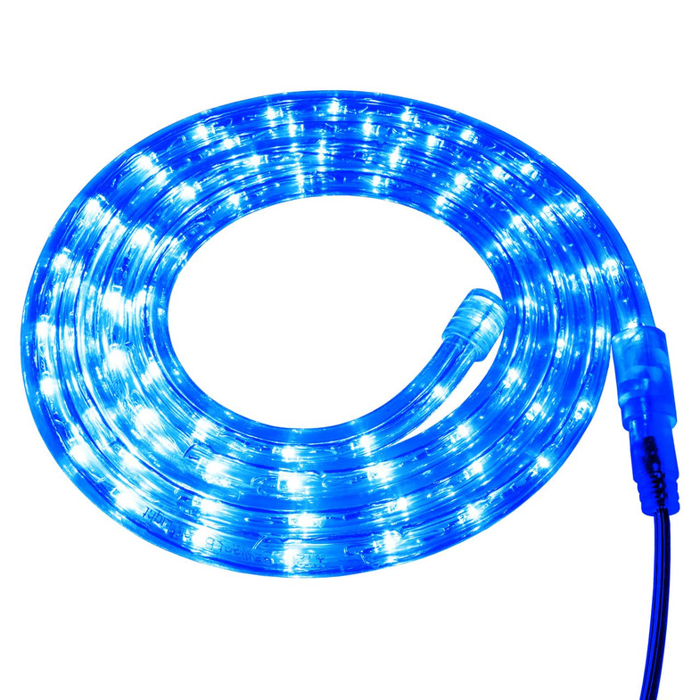 Blue LED Rope Light - 120 Volt - Custom Cut