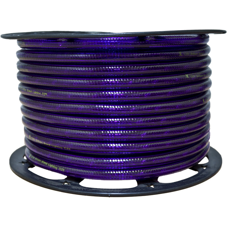 150ft purple incandescent rope light spool - 120 volt - 1/2 inch diameter