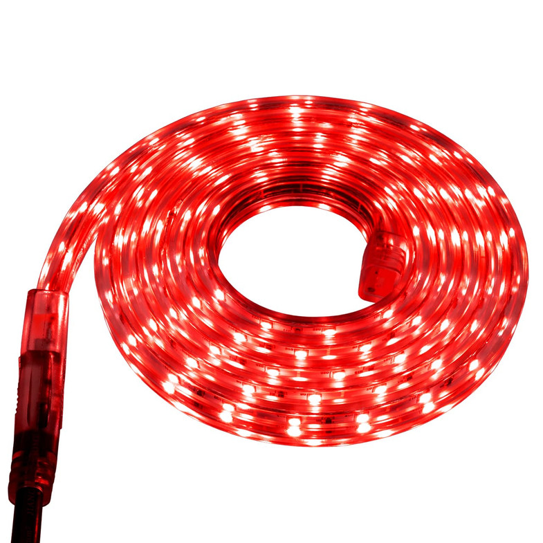Red LED Strip Light - 120 Volt - High Output (SMD 3528) - Custom Cut