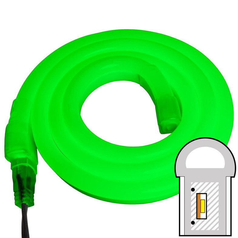 Green SMD LED Neon Rope Light - 120 Volt - Custom Cut