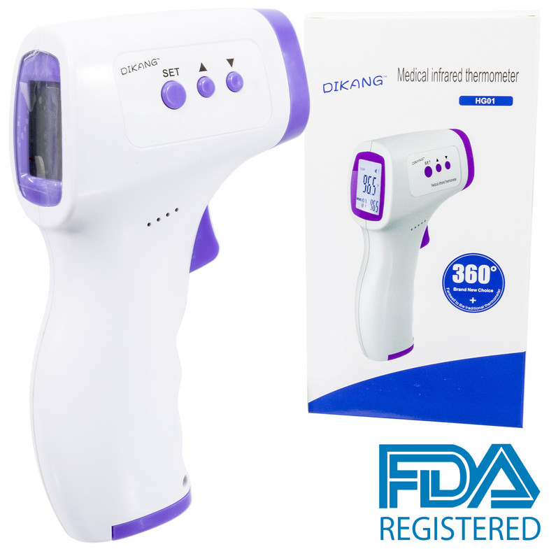 Digital Non-Contact Infrared Forehead Thermometer - FDA Registered - Medical Grade