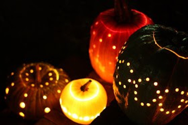 Using LED String Lights to Illuminate Pumpkins