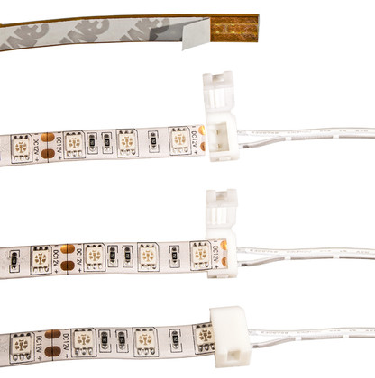 Warm White LED Light Strips (4-Pack) with Connecting Cables