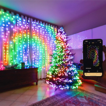 Twinkly - Permanent Outdoor Lights, Smart RGB, CCT Lights, Mappable/Customizable, 98 Ft, 72 LED Lights, Waterproof, Alexa, Google - Multicolor