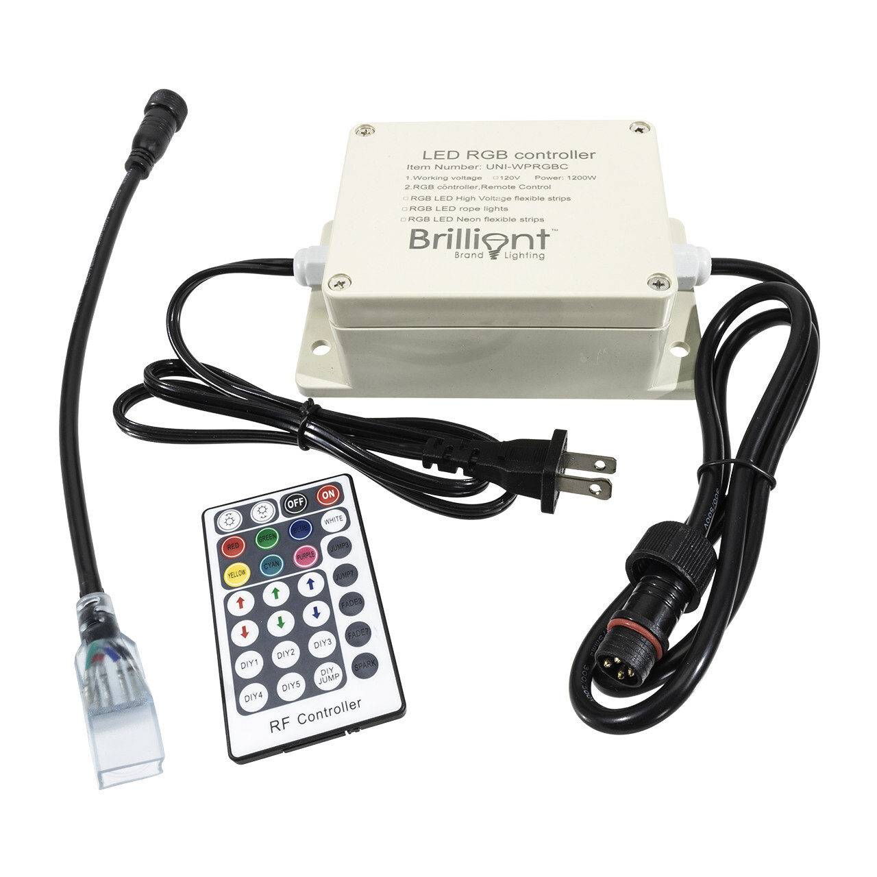 120V LED RGB Strip Light Controllers & Remotes