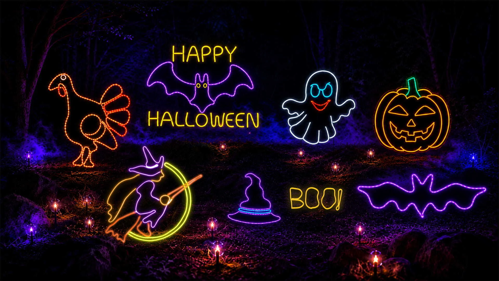 Halloween LED Signs &  Lighted Displays