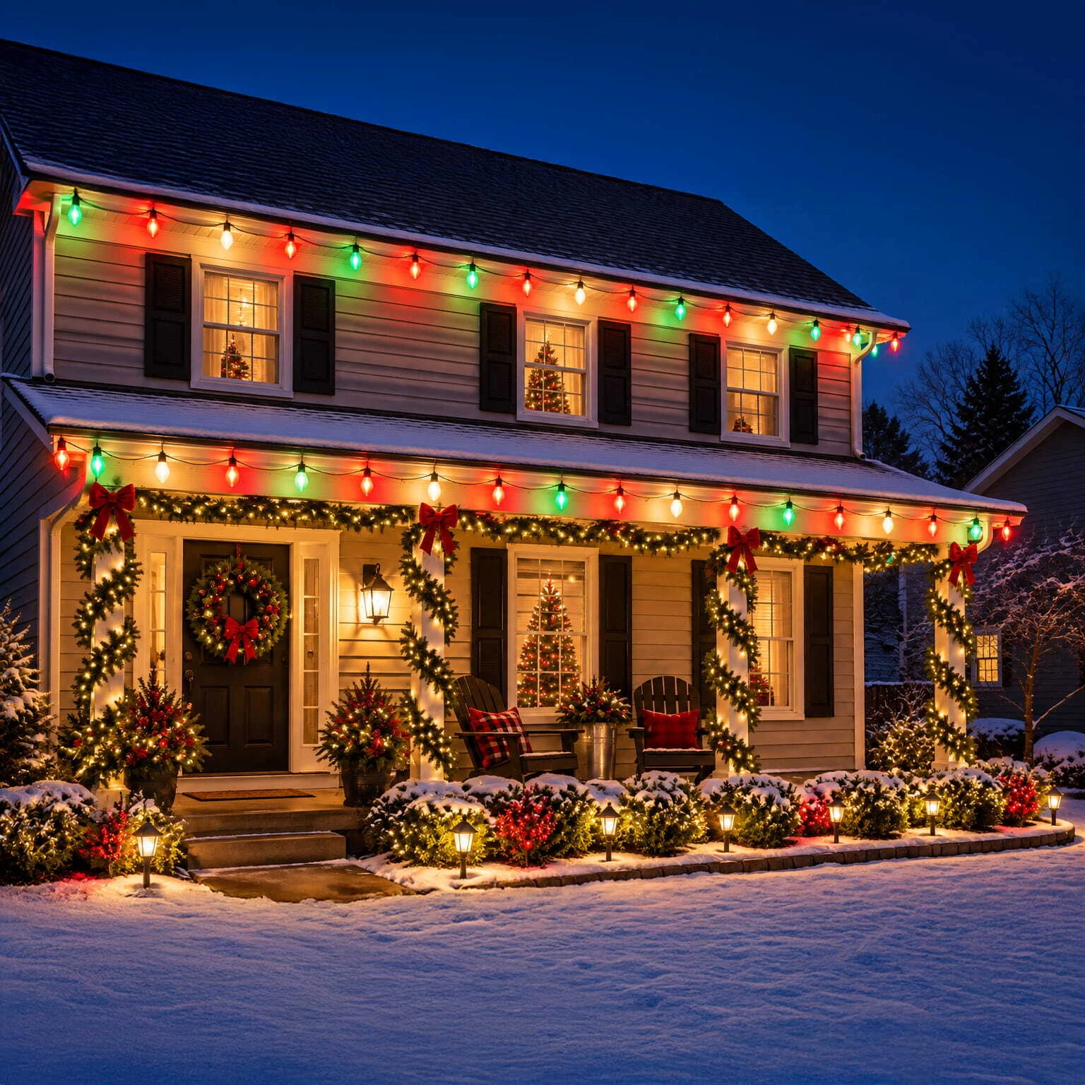 C7 & C9 Magnetic String Lights Roofline Installation