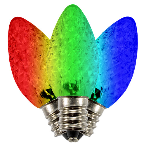 C7 LED Color Changing Christmas Light Bulbs (25 Pack)