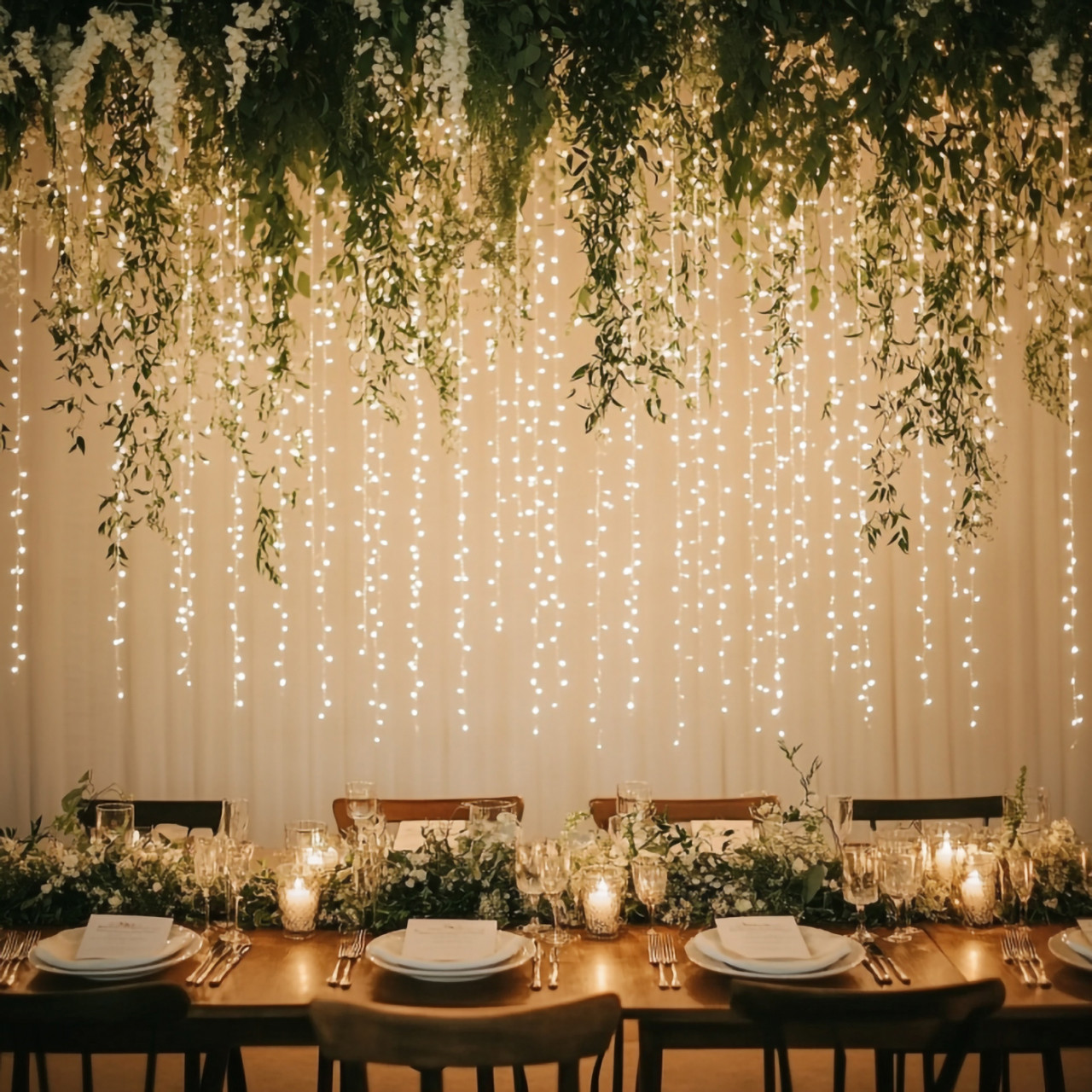 10 Foot Cool White LED Wall Curtain Lights | Birddog Lighting