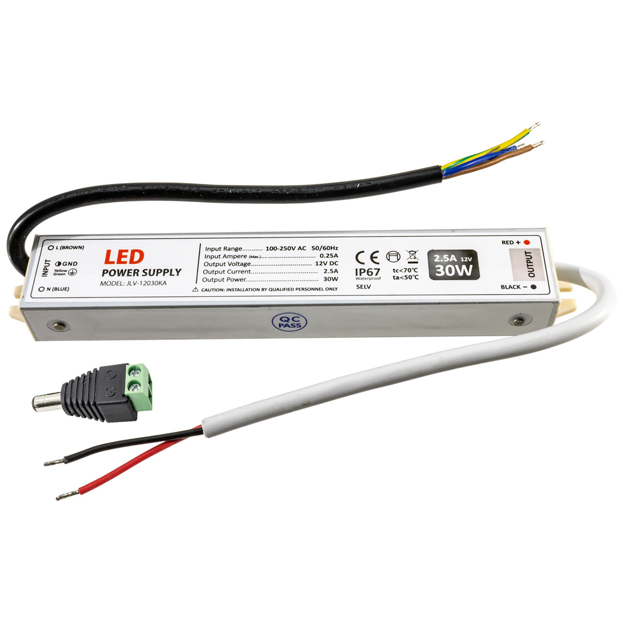 12V Mini LED Neon Strip Power Supply 2.5A | Birddog Lighting