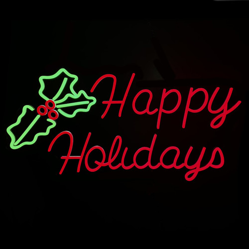 Happy Holidays LED Neon Strip Sign 32