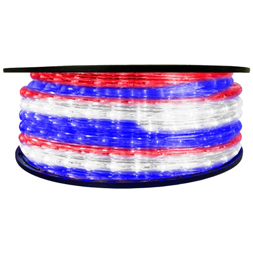 Red White and Blue Patriotic SMD LED Neon Rope Light - 120 Volt - 33 Feet