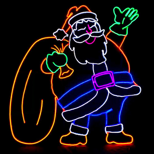 LED Neon 46 inch Jolly Santa | Birddog Lighting