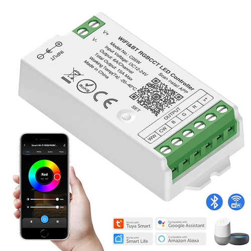 Arotelicht Bluetooth LED Controller – CCT Dual Weiß, App-Steuerung Für 5V/12V/24V LED Streifen