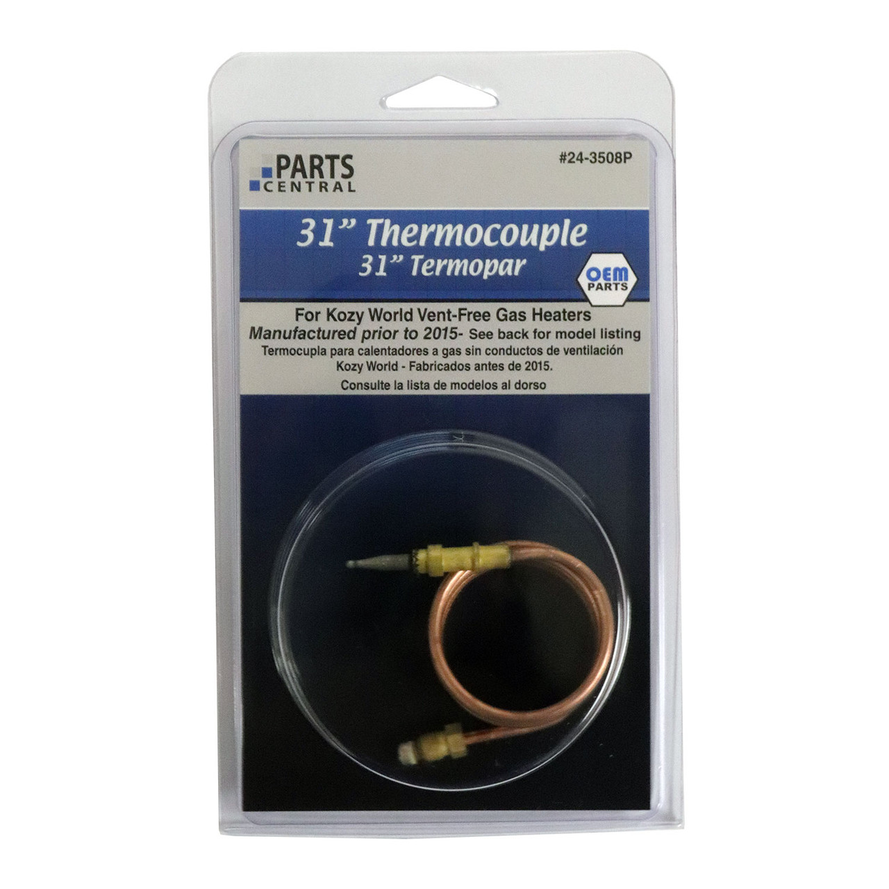 24-3508P Thermocouple for Gas Specific Kozy World, ProCom