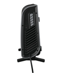 SIDE VIEW BLACK INFRARED QUARTZ HEATER WITH BASE LEGS