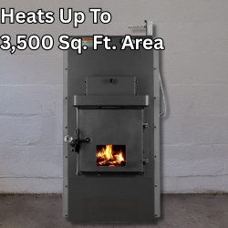 product dimension image of a wood burning furnace