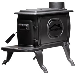 front view image of comfort glow cast iron wood burning stove