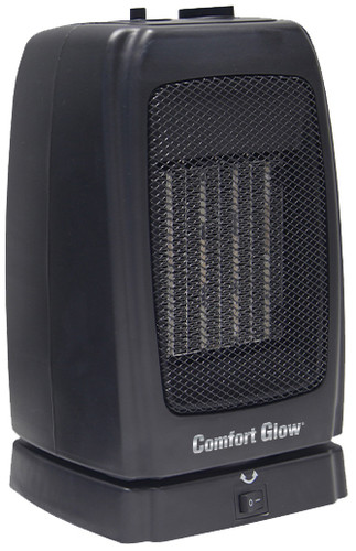 right side image of Comfort Glow black oscillating ceramic heater