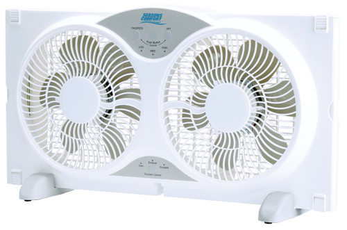 Seasons Comfort 9 Inch Twin Window with Remote Fan FWT9