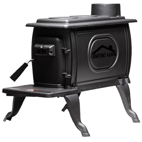 front view image of comfort glow cast iron wood burning stove