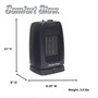 product dimension image of Comfort Glow black oscillating ceramic heater