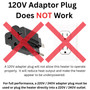 adaptor plug and outlet image of mountable corded garage heater