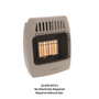 BTU and fuel info image of Comfort Glow 12,000 BTU infrared radiant vent free heater, natural gas