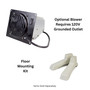 image of optional blower and floor stand for the Comfort Glow 18,000 BTU infrared radiant vent free heater, natural gas