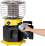 INSTALLING 1 1LB PROPANE TANK IN BLACK AND YELLOW PORTABLE 360Ã‚Â° PROPANE RECREATIONAL HEATER