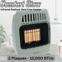 image of Comfort Glow 12,000 BTU infrared radiant vent free heater, propane or natural gas