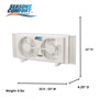 product dimension image of Seasons Comfort 9 inch twin window fan