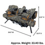 image of the black forest 24" gas logs dimensions