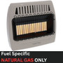 images of Comfort Glow 30,000 BTU infrared radiant vent free heater, natural gas, noting this model is fuel specific and runs on natural gas only